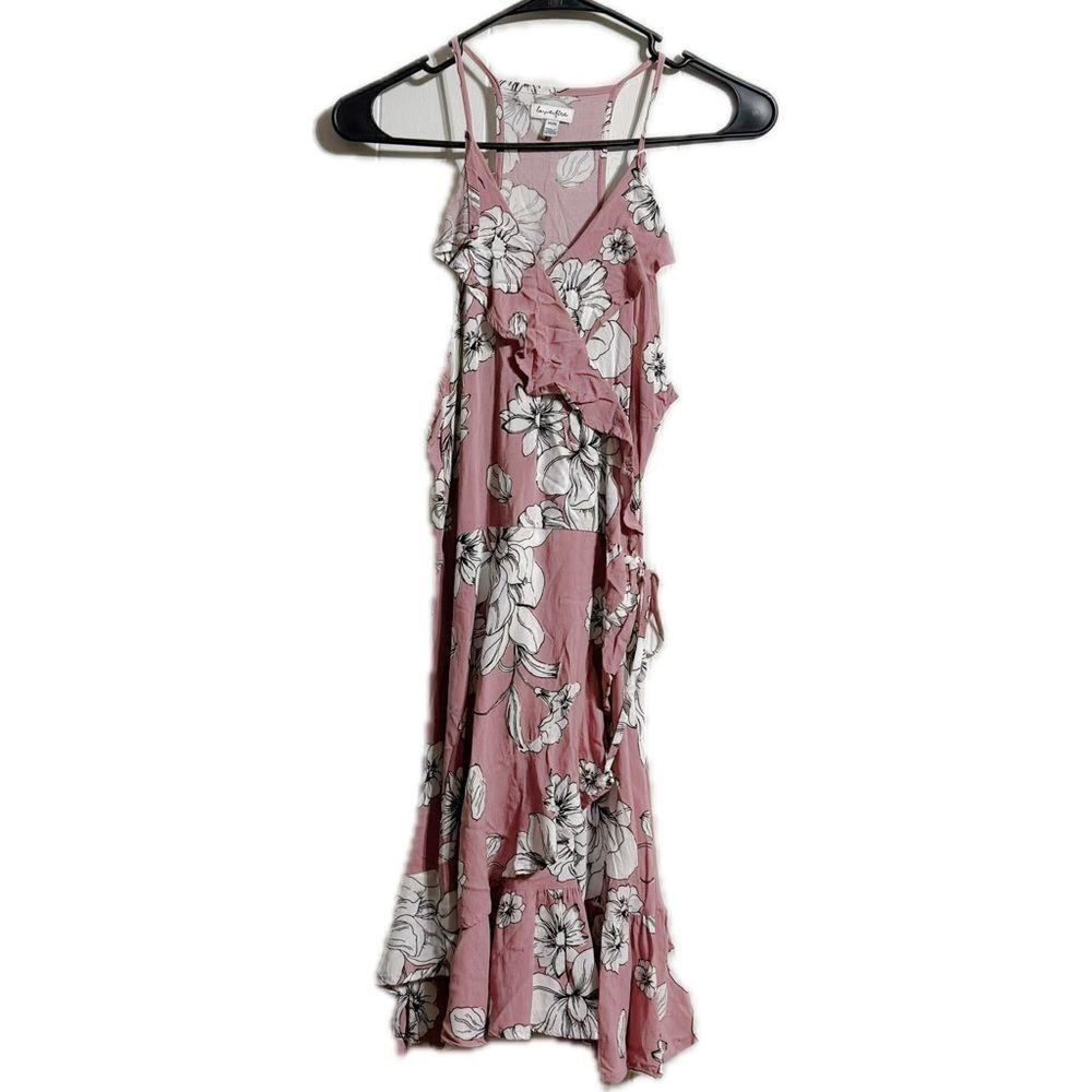 Love Fire Pink Ruffled Asymmetrical Sundress